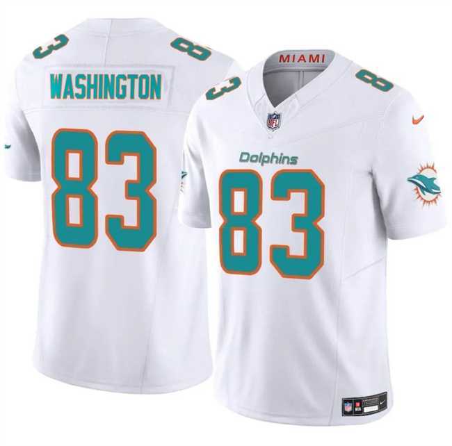 Men & Women & Youth Miami Dolphins #83 Malik Washington White 2024 F.U.S.E Vapor Limited Stitched Jersey